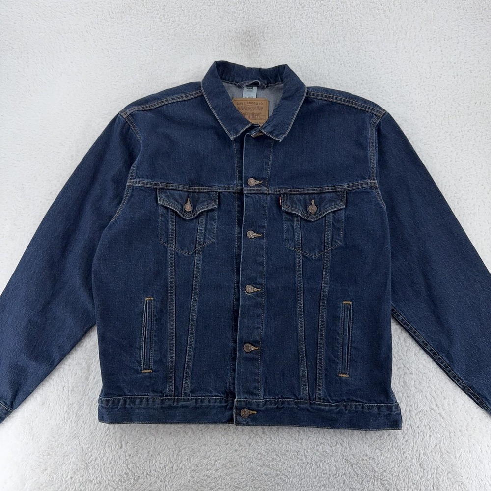 Levis Denim Jacket Mens XL Blue Trucker 70507-4886 Western Button Up Classic‎